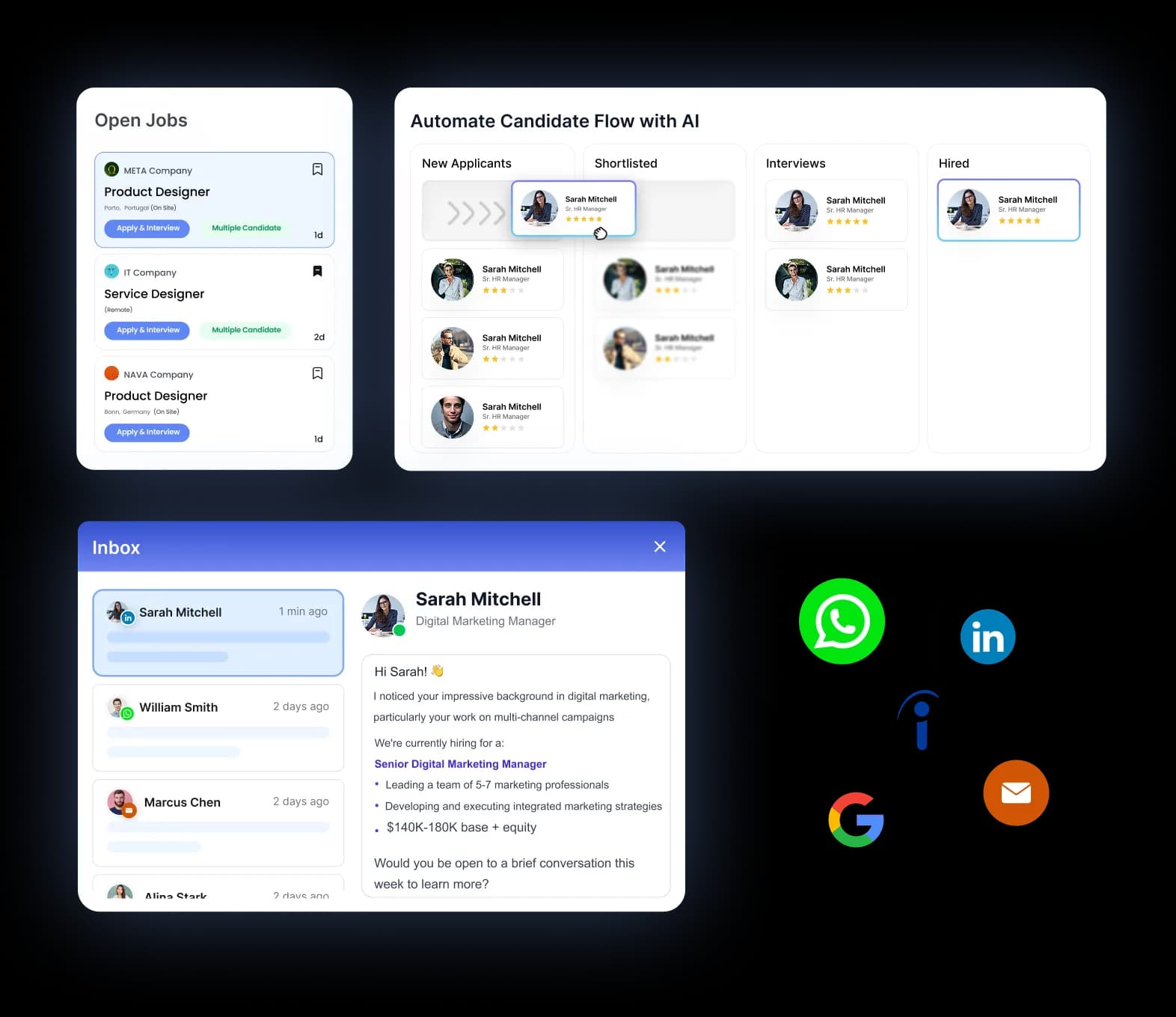 AI applicant tracking system and recruiting CRM
