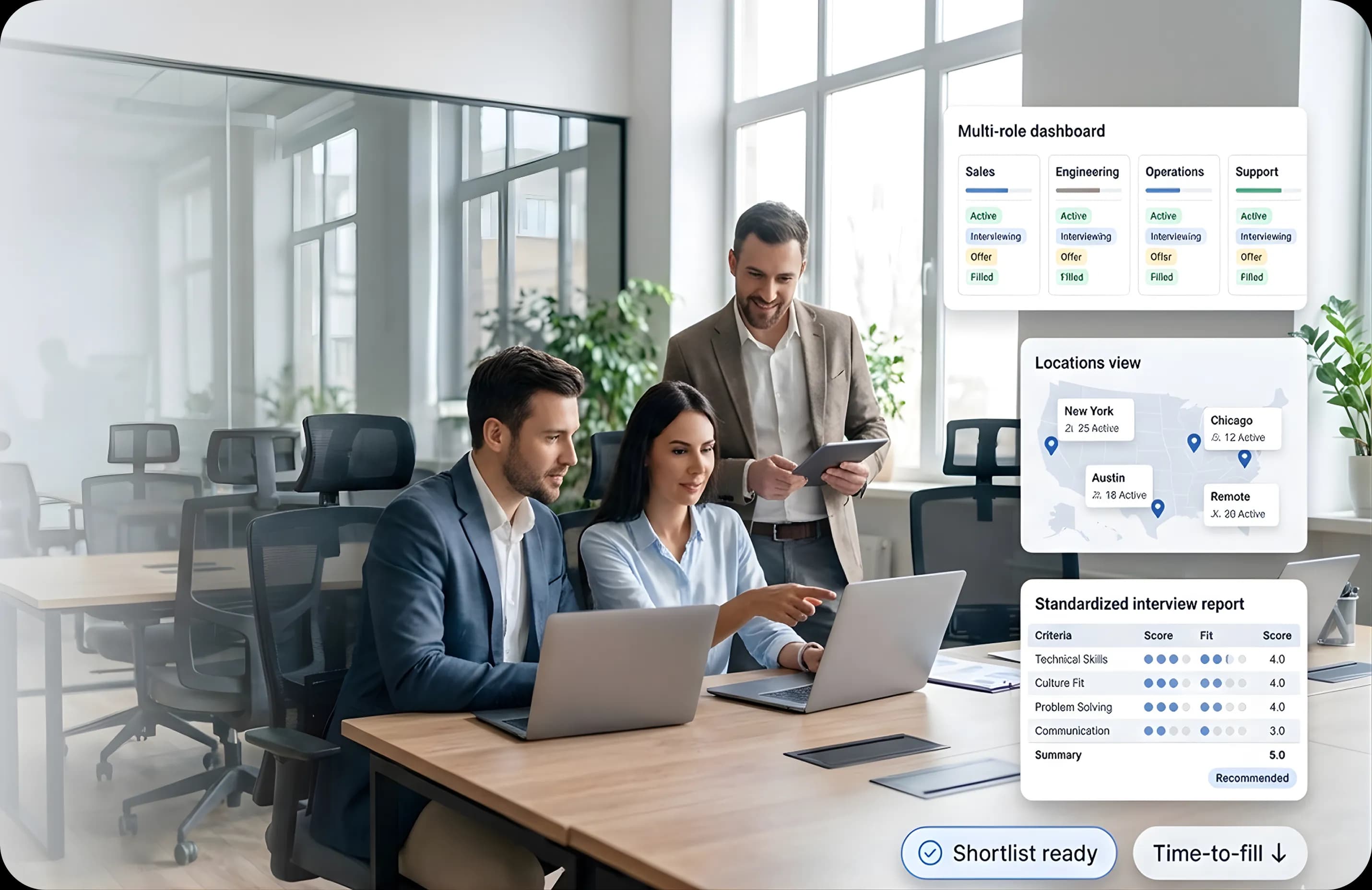 AI recruiting platform for midsize businesses