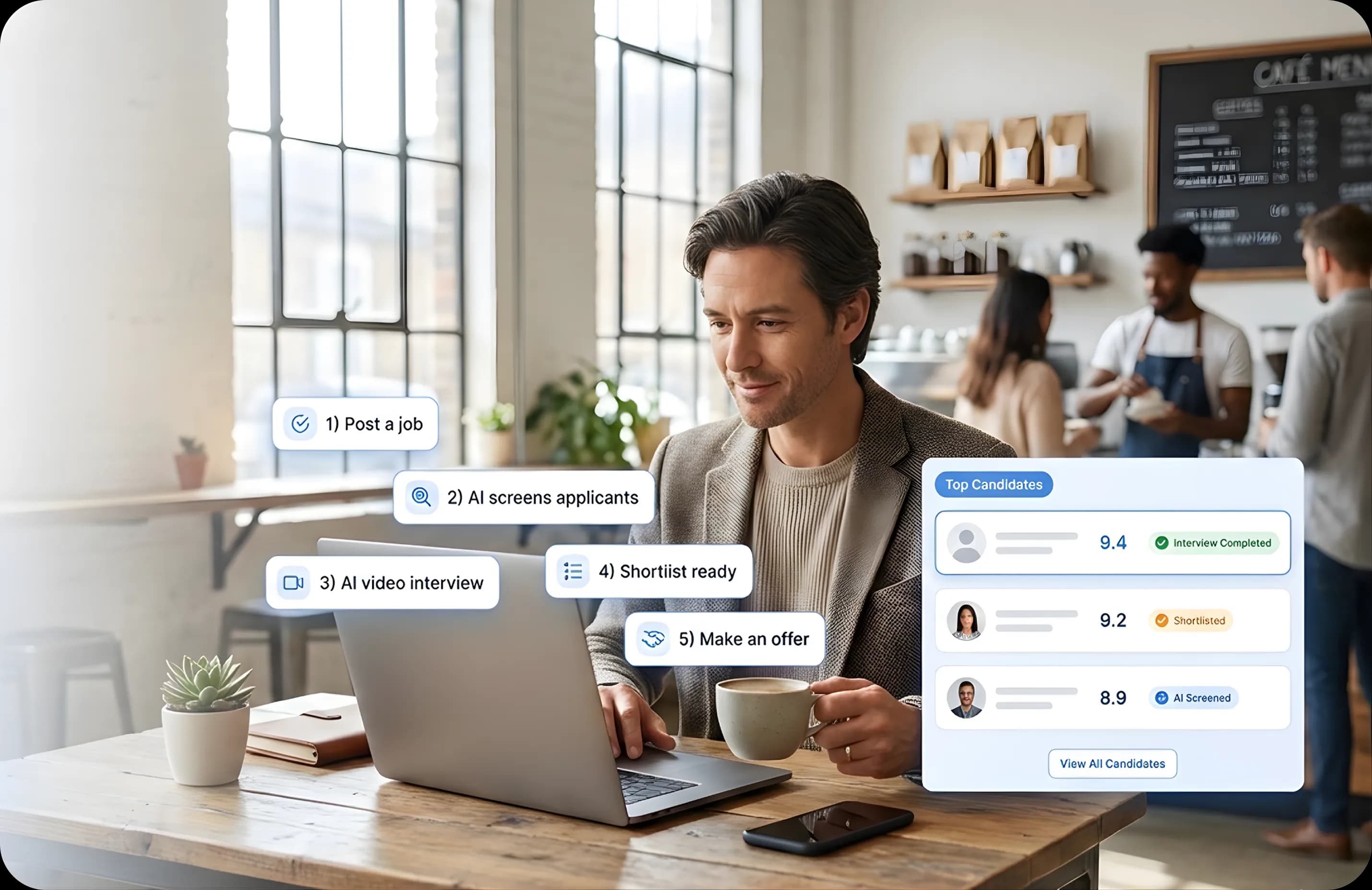 AI recruiting platform for small businesses
